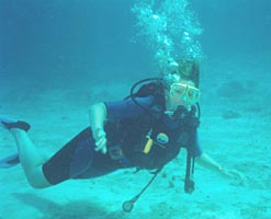 Ames scuba diving off of Cozumel